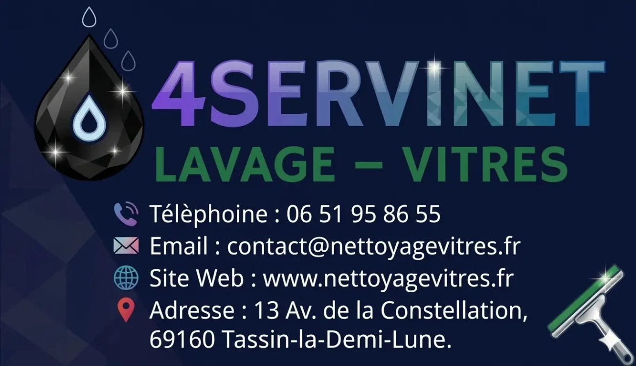 4servinet carte de visite lavage vitres tassin